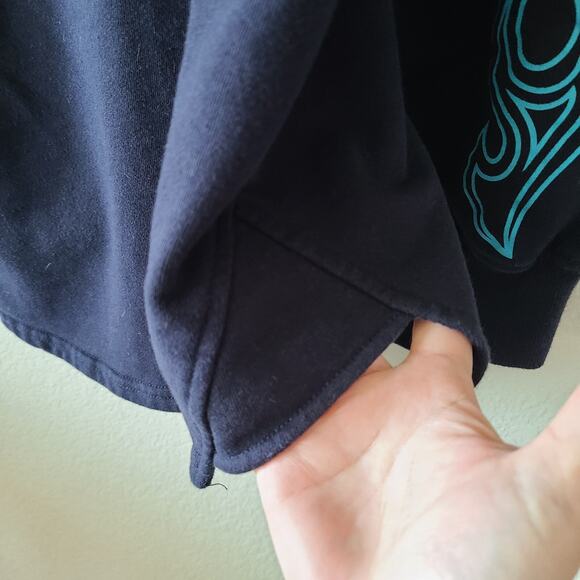 Disney Villains Hoodie Adult Medium Blue Hercules Hades Hot Head‎ Pullover - Picture 6 of 8